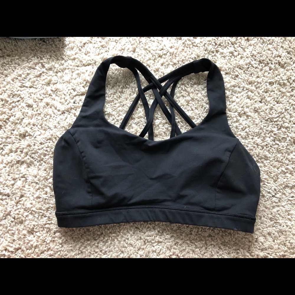 Lululemon black sports bra size 8